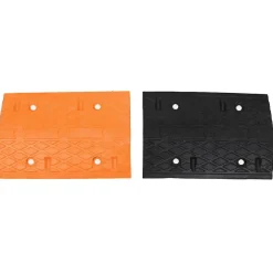 vidaXL Avisos-Badén de velocidad caucho amarillo y negro 97x32,5x4 cm