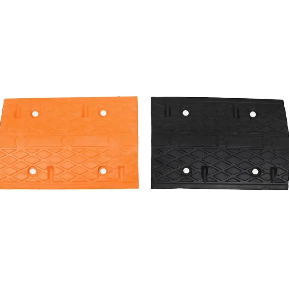 vidaXL Avisos-Badén de velocidad caucho amarillo y negro 97x32,5x4 cm