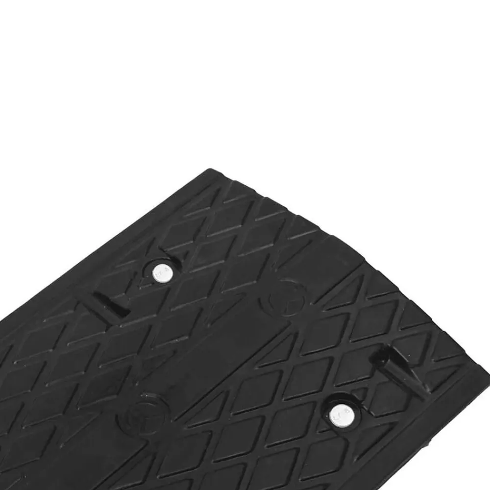 vidaXL Avisos-Badén de velocidad caucho amarillo y negro 97x32,5x4 cm