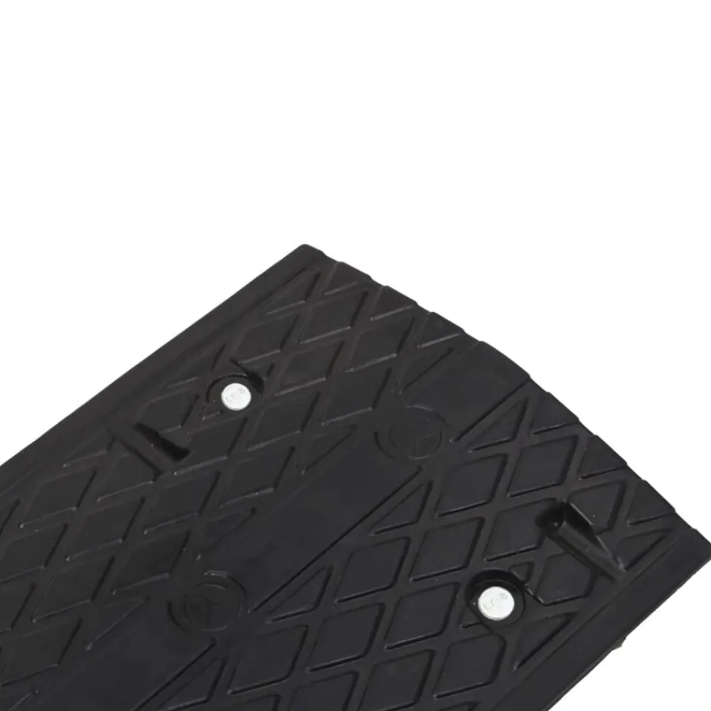 vidaXL Avisos-Badén de velocidad caucho amarillo y negro 97x32,5x4 cm