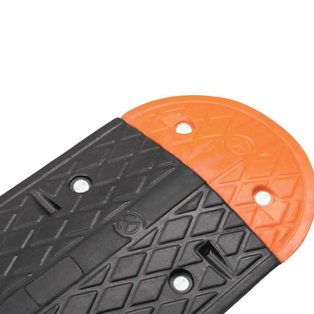 vidaXL Avisos-Badén de velocidad caucho amarillo y negro 129x32,5x4 cm