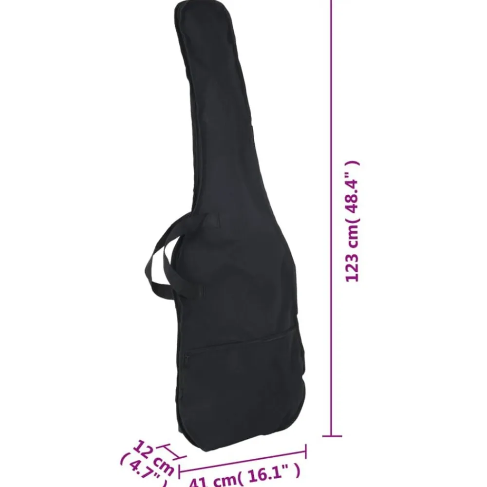 vidaXL Bajo eléctrico para principiantes con funda azul negro 4/4 46" Azul y negro Outlet