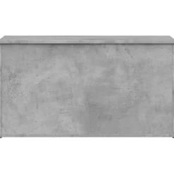 vidaXL Baúl almacenaje madera contrachapada gris hormigón 84x42x46 cm Gris hormig&oacute;n Outlet