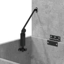 vidaXL Baúl almacenaje madera contrachapada gris hormigón 84x42x46 cm Gris hormig&oacute;n Outlet