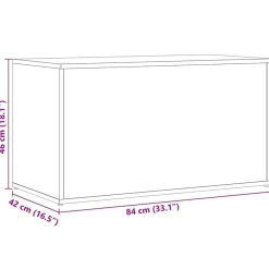 vidaXL Armarios Y Almacenamiento-Baúl de almacenaje madera ingeniería 84x42x46 cm