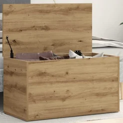 vidaXL Armarios Y Almacenamiento-Baúl de almacenaje madera ingeniería 84x42x46 cm