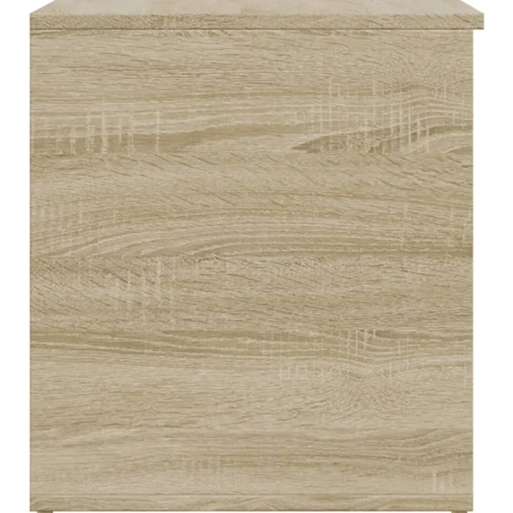 vidaXL Armarios Y Almacenamiento-Baúl de almacenaje madera contrachapada color roble 84x42x46cm