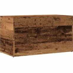 vidaXL Armarios Y Almacenamiento-Baúl de almacenamiento madera ingeniería envejecida 84x42x46 cm
