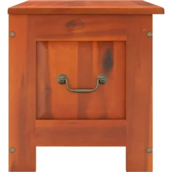 vidaXL Baúl de almacenamiento con tapa madera maciza de acacia marrón Marr&oacute;n Best