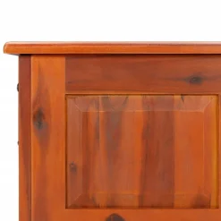 vidaXL Baúl de almacenamiento con tapa madera maciza de acacia marrón Marr&oacute;n Best