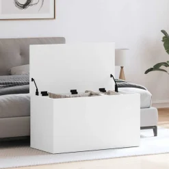 vidaXL Armarios Y Almacenamiento-Baúl de almacenamiento madera contrachapada 84x42x46 cm