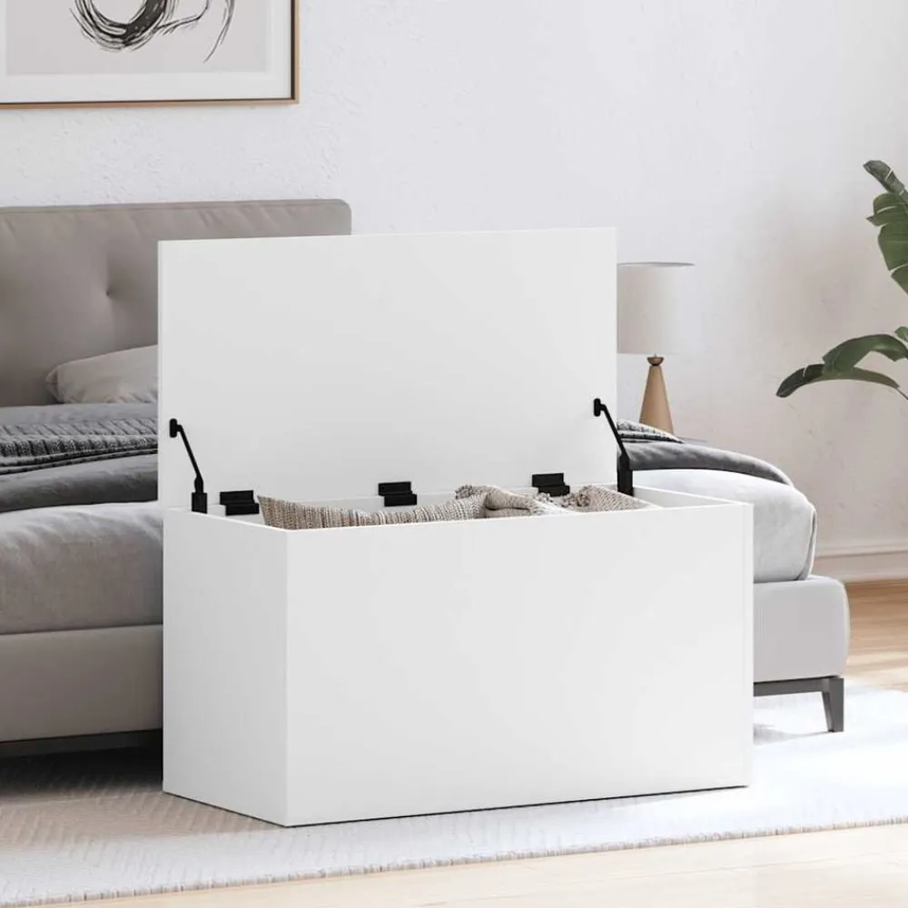vidaXL Armarios Y Almacenamiento-Baúl de almacenamiento madera contrachapada 84x42x46 cm