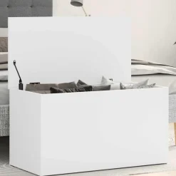 vidaXL Armarios Y Almacenamiento-Baúl de almacenamiento madera contrachapada 84x42x46 cm