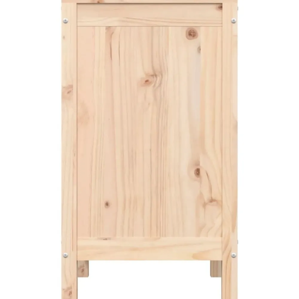 vidaXL Productos Del Hogar-Baúl para la colada madera maciza de pino 44x44x76 cm