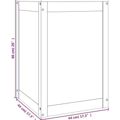 vidaXL Productos Del Hogar-Baúl para la colada madera maciza de pino 44x44x66 cm