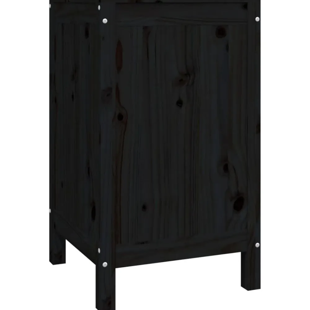vidaXL Productos Del Hogar-Baúl para la colada madera maciza de pino 44x44x76 cm