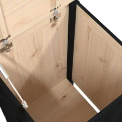 vidaXL Productos Del Hogar-Baúl para la colada madera maciza de pino 44x44x76 cm