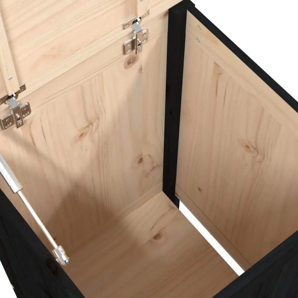 vidaXL Productos Del Hogar-Baúl para la colada madera maciza de pino 44x44x76 cm