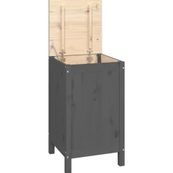 vidaXL Productos Del Hogar-Baúl para la colada madera maciza de pino 44x44x76 cm