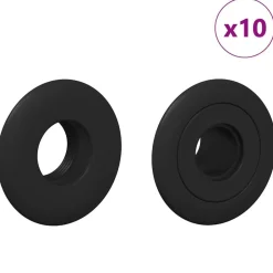 vidaXL Balas de futbolín 10 pcs Negro 5 x 5 x 2,8 cm PP