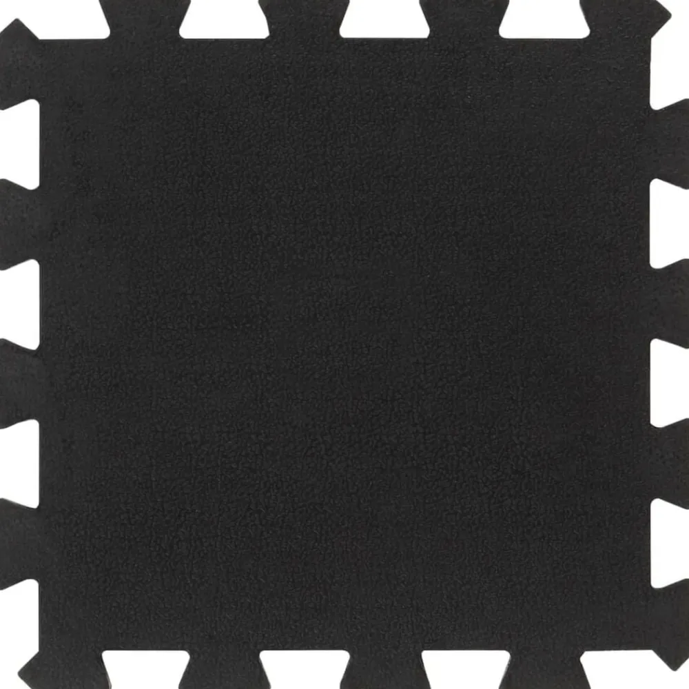vidaXL Baldosas de suelo de goma 9 unidades negro 16 mm 30x30 cm