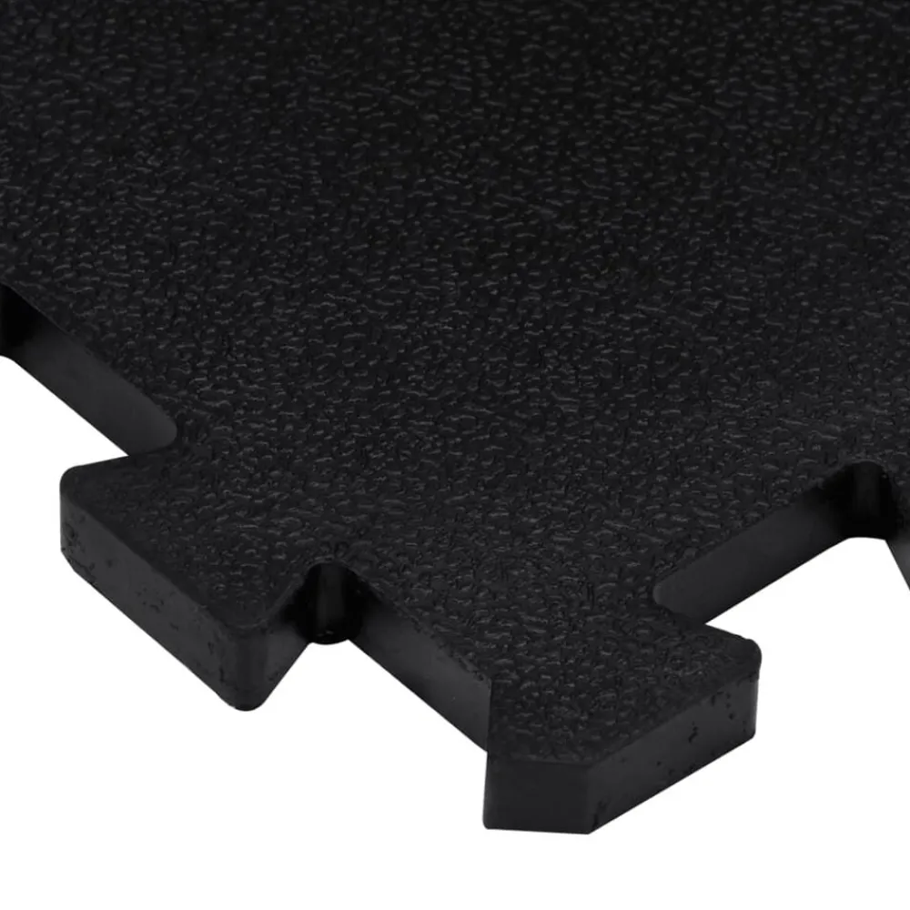 vidaXL Baldosas de suelo de goma 9 unidades negro 16 mm 30x30 cm