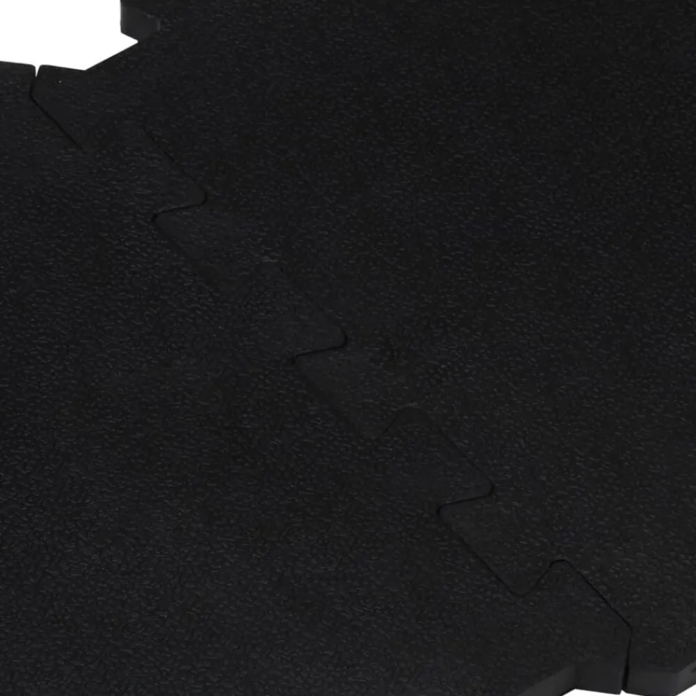 vidaXL Baldosas de suelo de goma 9 unidades negro 16 mm 30x30 cm