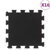vidaXL Baldosas de suelo de goma 16 unidades negro 16 mm 30x30 cm Sale