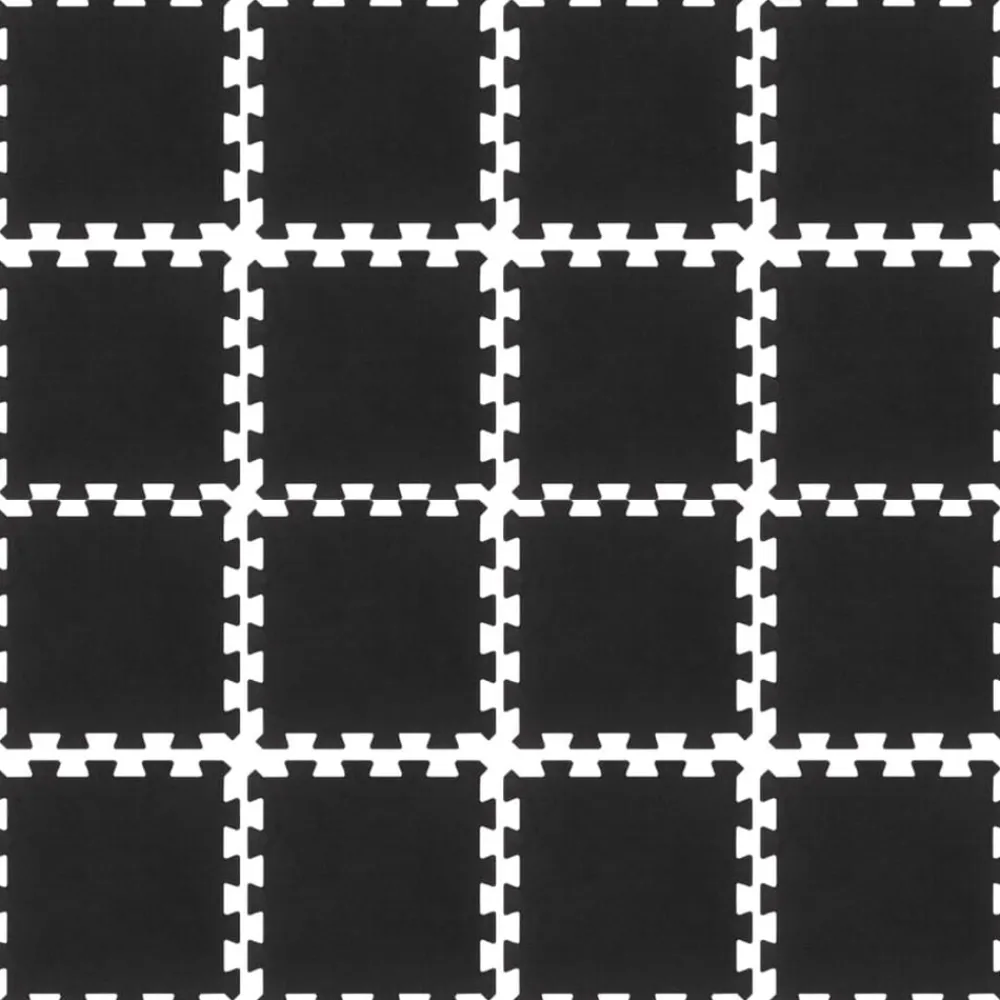 vidaXL Baldosas de suelo de goma 16 unidades negro 16 mm 30x30 cm Sale