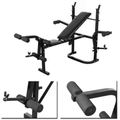 vidaXL Banca con mancuernas y pesas plegablr gimnasio en casa Clearance