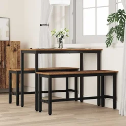 vidaXL Bancos-Banca de Comedor Madera vieja 100 x 32,5 x 48,5 cm