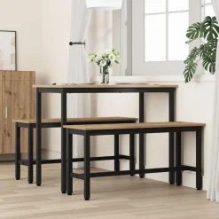 vidaXL Banca de Comedor Roble artesanal 100 x 32,5 x 48,5 cm Roble artisan Outlet
