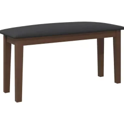 vidaXL Banco 90 cm Madera Maciza Marrón Caucho Marr&oacute;n y oscuro Sale