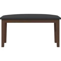 vidaXL Banco 90 cm Madera Maciza Marrón Caucho Marrón y oscuro Sale