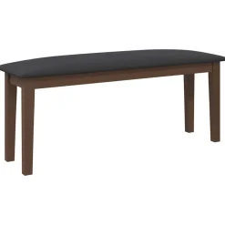 vidaXL Bancos-Banco 110 cm madera maciza marrón caucho