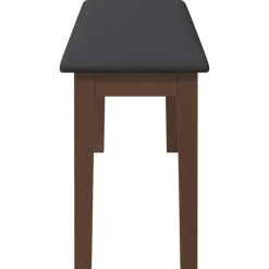 vidaXL Bancos-Banco 110 cm madera maciza marrón caucho