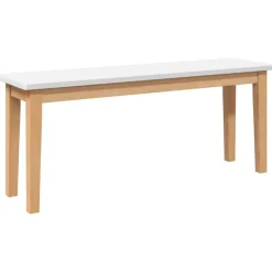 vidaXL Bancos-Banco 110 cm Madera Maciza Caucho