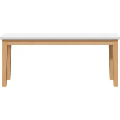 vidaXL Bancos-Banco 110 cm Madera Maciza Caucho