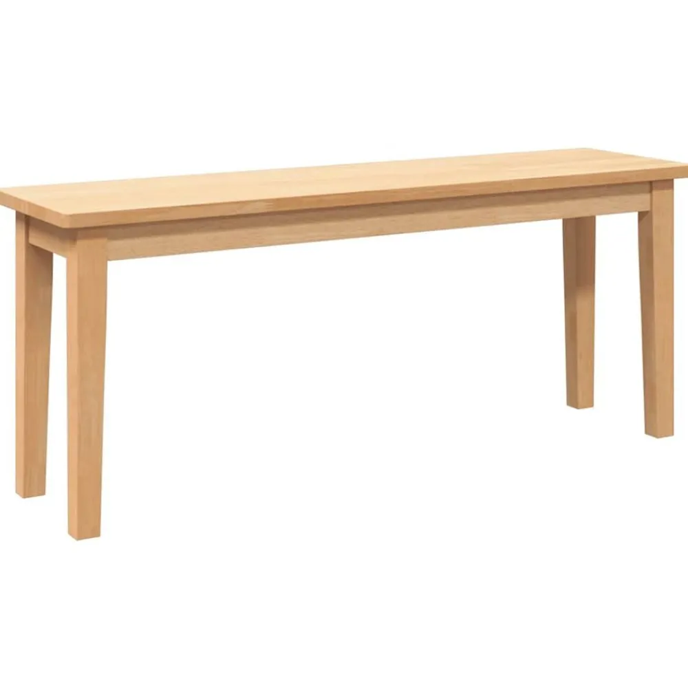 vidaXL Bancos-Banco 110 cm Madera Maciza Caucho