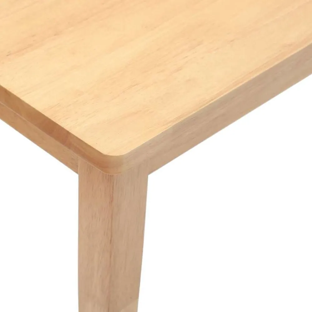 vidaXL Bancos-Banco 110 cm Madera Maciza Caucho