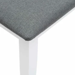 vidaXL Bancos-Banco 90 cm madera maciza caucho blanco