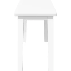vidaXL Bancos-Banco 90 cm madera maciza caucho blanco