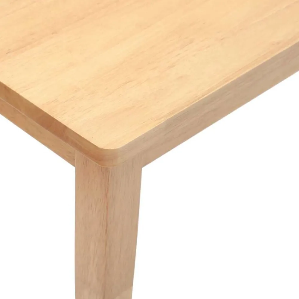 vidaXL Banco 90 cm Madera Maciza Caucho Natural Outlet