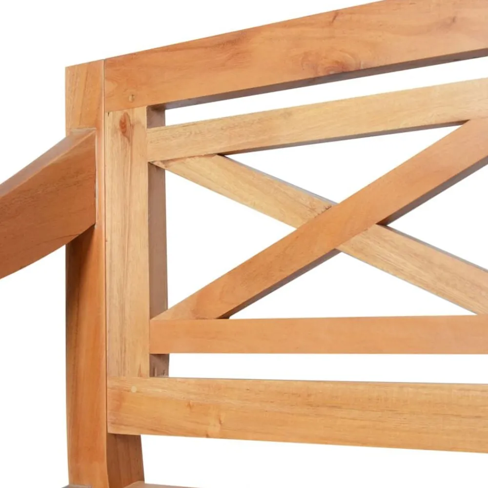 vidaXL Banco Batavia de madera maciza de caoba marrón 98 cm Marrón claro Outlet