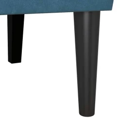 vidaXL Banco Chesterfield 112 x 65,5 x 75 cm Terciopelo Azul New