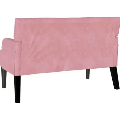 vidaXL Banco Chesterfield 112 x 65,5 x 75 cm Terciopelo Rosa Discount