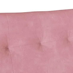 vidaXL Banco Chesterfield 112 x 65,5 x 75 cm Terciopelo Rosa Discount
