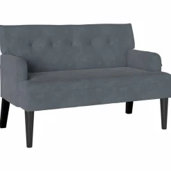 vidaXL Bancos-Banco Chesterfield 112 x 65,5 x 75 cm Terciopelo
