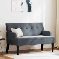 vidaXL Bancos-Banco Chesterfield 112 x 65,5 x 75 cm Terciopelo