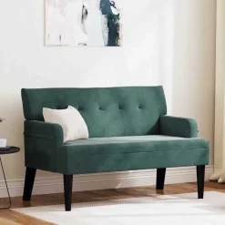 vidaXL Bancos-Banco Chesterfield 112 x 65,5 x 75 cm Terciopelo